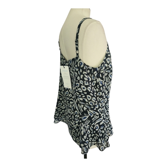 NWT Cabi Animal Print Ruffle Hem Cami Tank Top Size Small - Picture 4 of 10